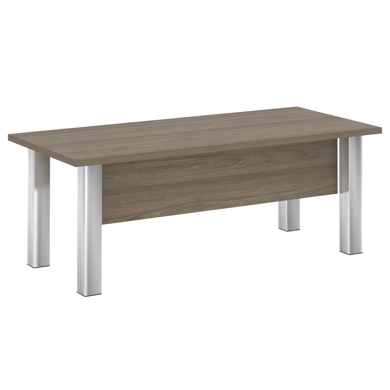 Стол руководителя (опоры - нерж.сталь) Yalta M-LT.D-20.1 вяз благородный